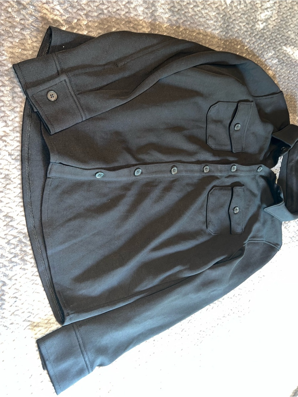 art class Black Button-Up Kids Shacket